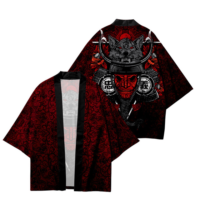 Haori Masculino - Red Samurai - Japão e Afins