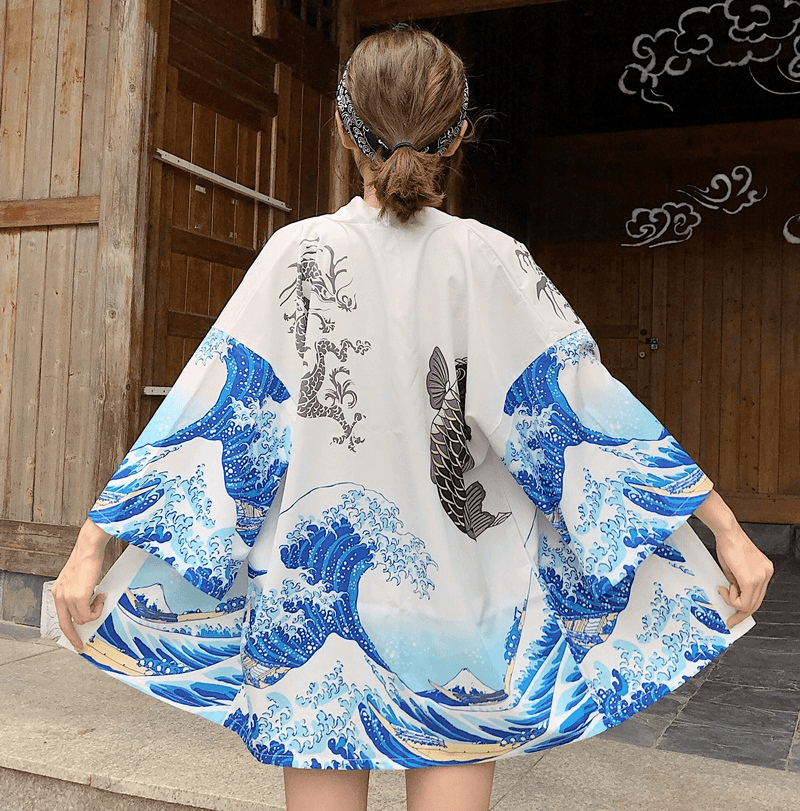 Haori Feminino - A Grande Onda - Japão e Afins