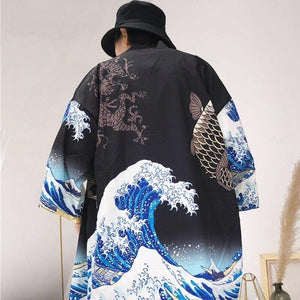 Haori Masculino - A Grande Onda - Japão e Afins