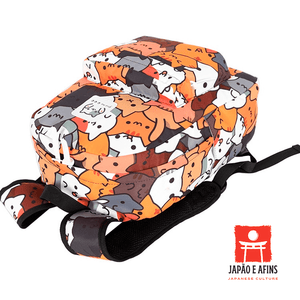 Mochila Multifuncional Gatinhos (Neko Atsume) - Japão e Afins